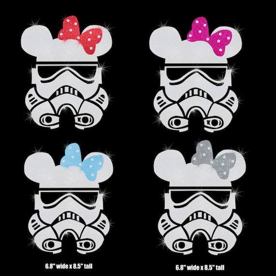 Minnie Maus Stormtrooper Eisen 85 Gross Auf Glitzer Etsy
