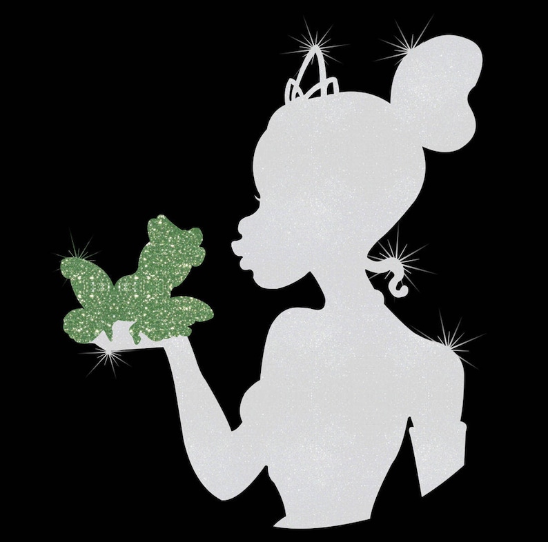 Download Choice of Tiana silhouette iron on glitter vinyl transfer ...