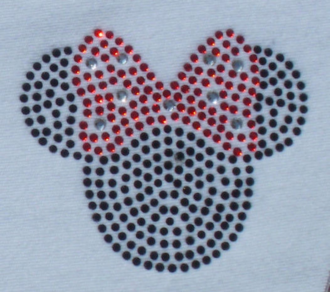 Minnie Mouse Iron On Transfer, Red & Black