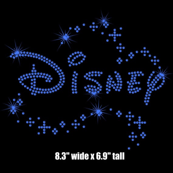 Sparkle Disney iron on rhinestone transfer bling TRANSFER Etsy