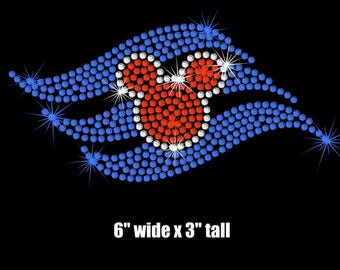 6" Disney Cruise Logo iron on rhinestone transfer applique patch