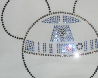 7.3" Star Wars Mickey as R2D2 iron on rhinestone transfer