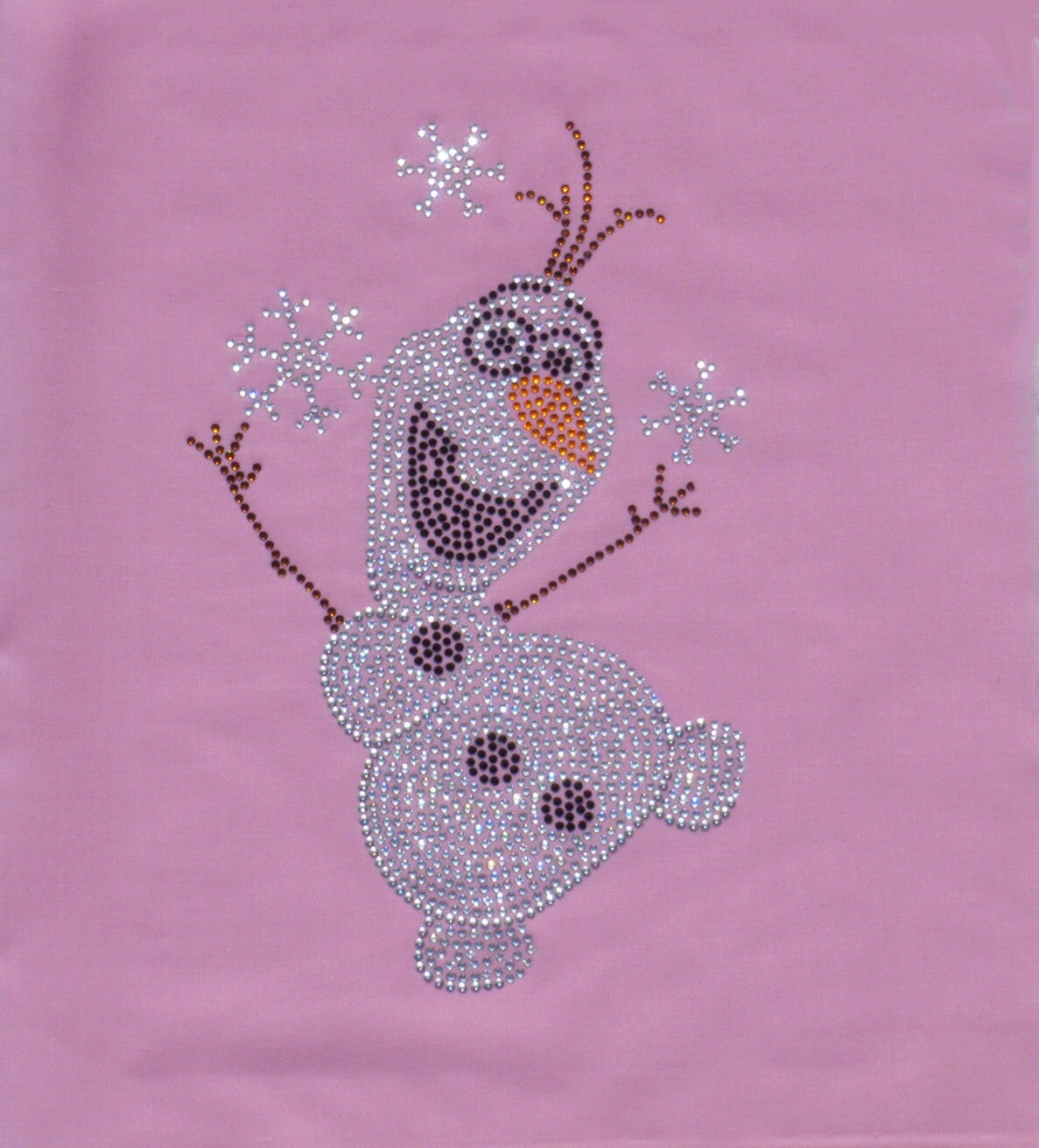 Frozen OLAF bling iron on rhinestone TRANSFER for Disney