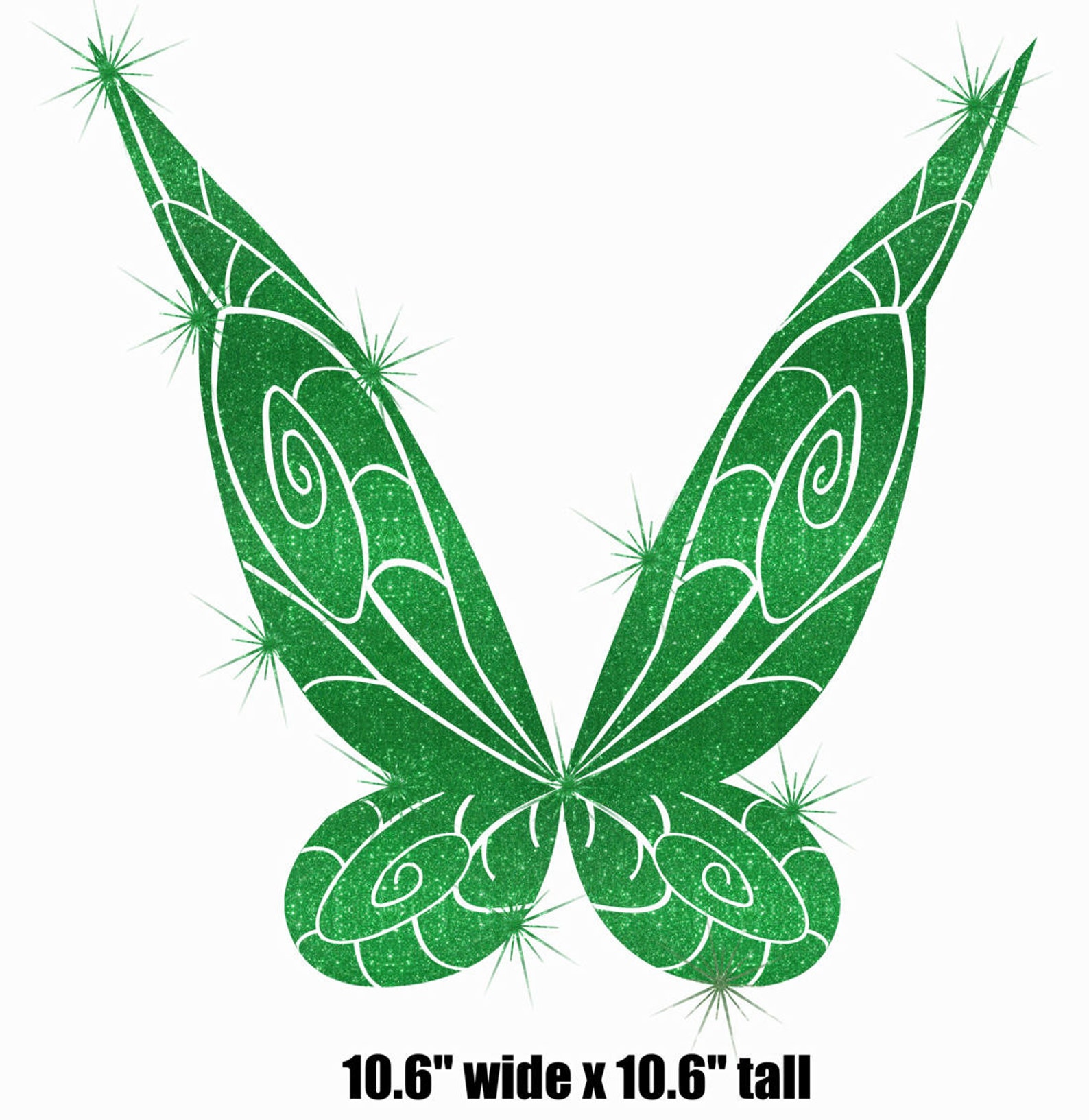 Choice of Tinkerbell wings iron on glitter Disney transfer DIY | Etsy