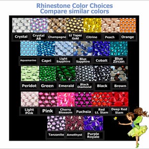 1.7" Disney Font Iron On NAME transfer PERSONALIZED rhinestone decal patch letters image 5