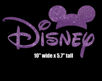 10" Womens Disney Mickey Mouse ears iron on glitter vinyl transfer DIY applique patch-Rose Gold available