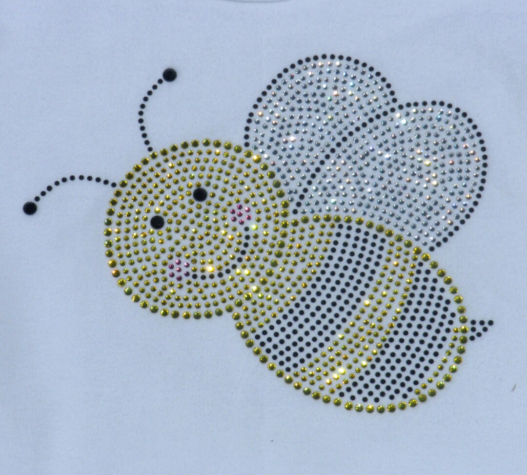 6.5 Inch Bumble Bee Rhinestone Iron on Transfer for Bumblebee Costume ...