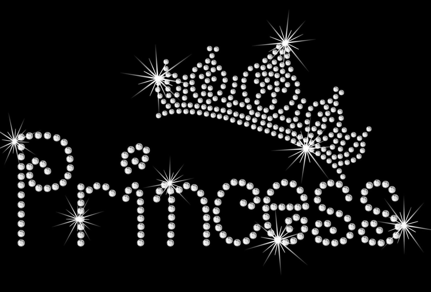 9.2 wide Princess Tiara crown iron on rhinestone | Etsy