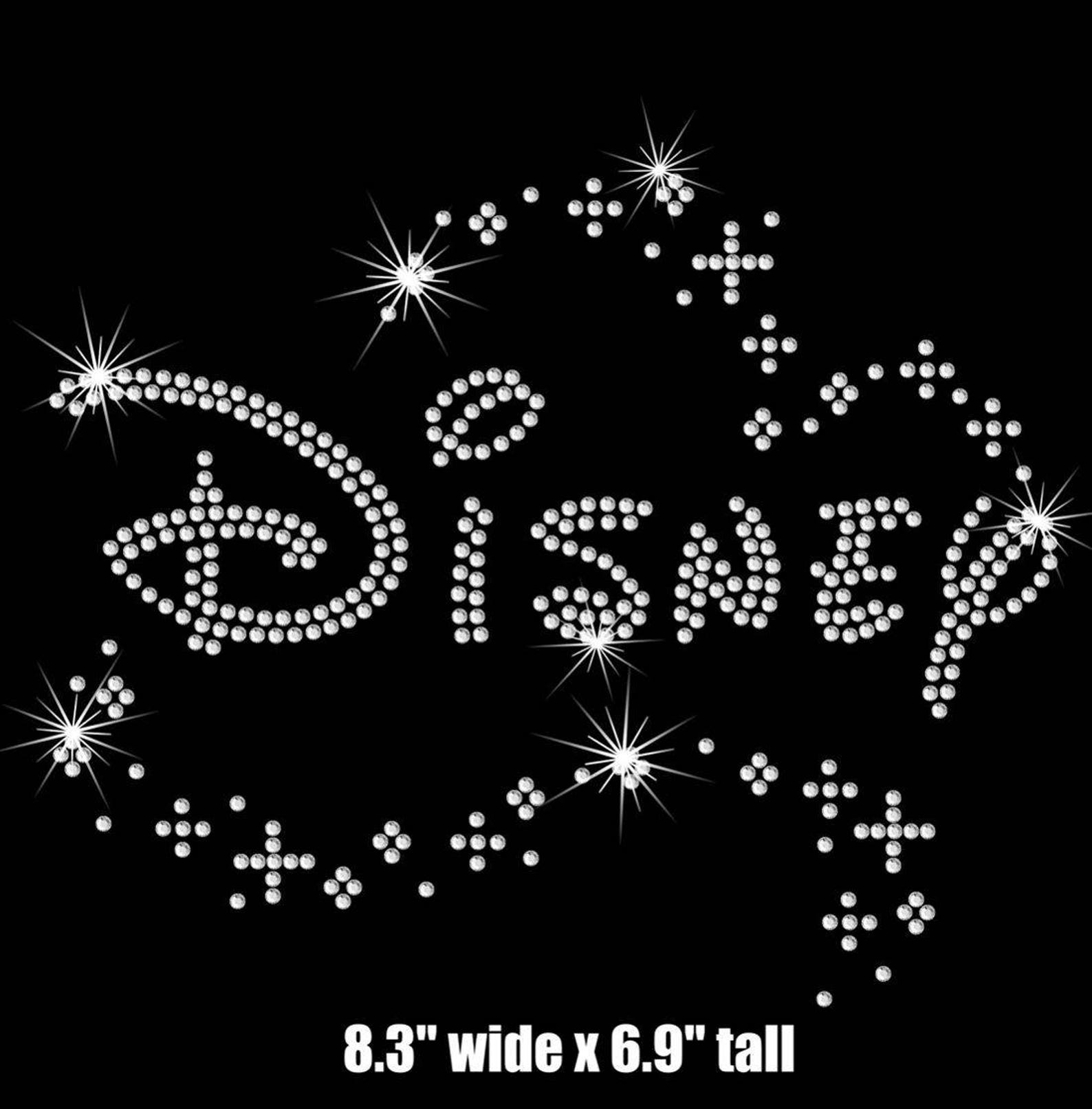 Sparkle Disney Iron on Rhinestone Transfer Bling TRANSFER Etsy