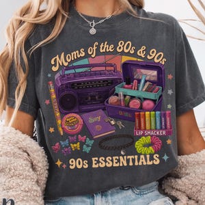 Moms of the 80s 90s Shirt, 90s Essentials Tee, 40th Birthday Gift for Her, Retro Cartoon Friends Nostalgia T-shirt, 80s Party Mom Outfit