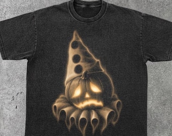 Spooky Pumpkin Clown Graphic T-Shirt