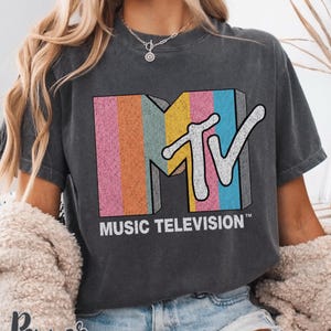 MTV Vintage Logo Shirt, Retro 80s 90s Music Television Tee, Classic TV Signal Graphic T-Shirt, Music Lover Gift Tee