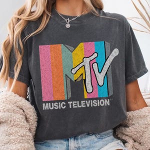 MTV Vintage Logo Shirt, Retro 80s 90s Music Television Tee, Classic TV Signal Graphic T-Shirt, Music Lover Gift Tee