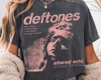 Deftones Graphic T-Shirt, Vintage Shoegaze Tee, 90s Grunge Music Shirt, Ethereal Echo Retro Band Tee, Alternative Rock Fan Gift