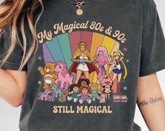 My Magical 80s 90s Shirt, Made in the 80s Tee, 40th Birthday Gift for Her, Retro Cartoon Friends Nostalgia T-shirt, 80s Party Rainbow Outfit