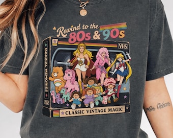 My Magical 80s 90s Shirt, Made in the 80s Tee, 40th Birthday Gift for Her, Retro Cartoon Friends Nostalgia T-shirt, 80s Party Tape Outfit