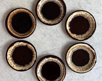 Vintage Dinner Plate/s Gourmet Brown Dripware by Pfaltzgraff. Sold individually.