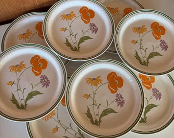 Brendan Erin Stone Loverly made in Arklow Ireland hard to find Salad Plates. Set of two.