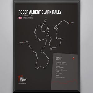 A3 Rally Stages Poster, Roger Albert Clark Rally, The Big One