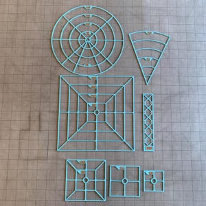 Zauberbereich der Wirkungsvorlage für DnD AoE-Marker für Tabletop-RPG 3D-gedruckter Zauberradius-Indikator