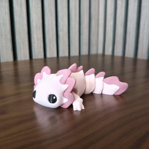 Axolotl-Figur, 3D-gedruckt, flexibles Gelenkspielzeug, süßes, bewegliches Axolotl-Zappelgeschenk, ideal für Sammler und Kinder