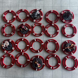 Anello di tracciamento nemico per giochi di ruolo da tavolo per miniature D&D Pathfinder TTRPG Accessorio