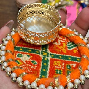 Unique Patola Print Candle Holder | Indian Inspired Home Decoration | Handcrafted Puja Elegance