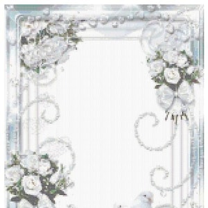 Wedding Frame/Sampler Cross Stitch PDF Pattern