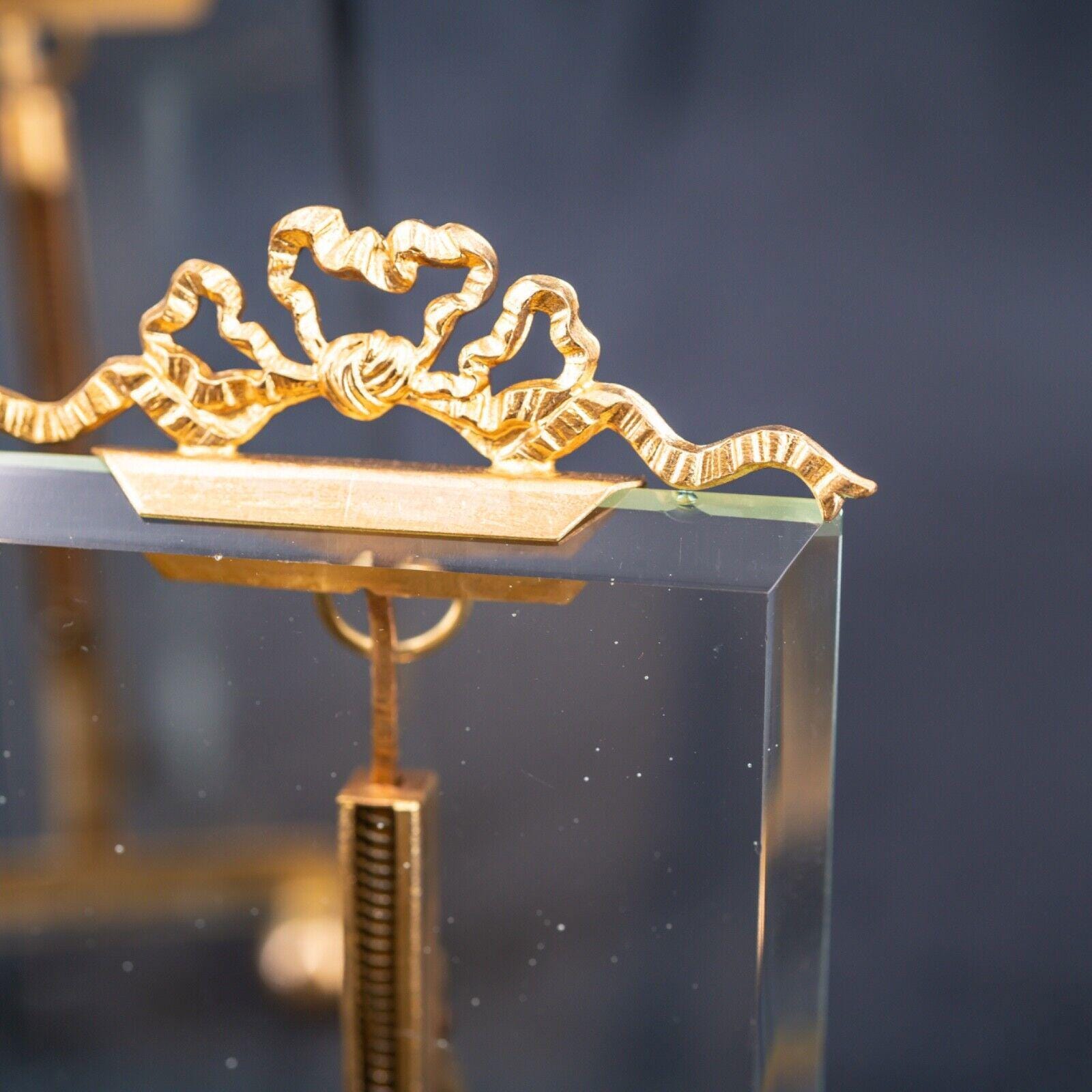 アンティークフレンチフォトフレーム ベベルガラス ブロンズ リボン