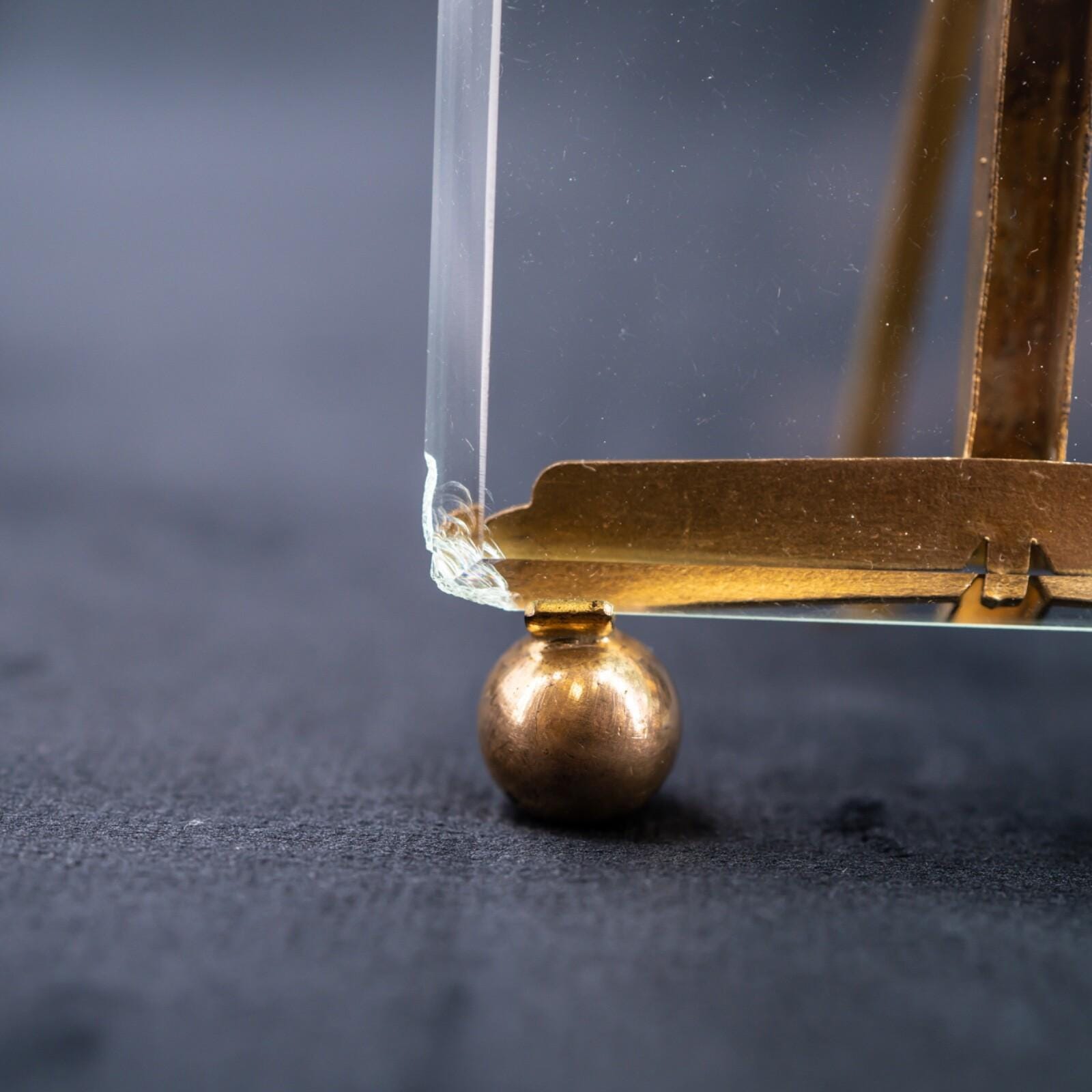 アンティークフレンチフォトフレーム ベベルガラス ブロンズ リボン