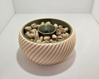 3D Printed Pistachio Bowl: Snack Serving Dish with Shell Holder,Kitchen Accessory
