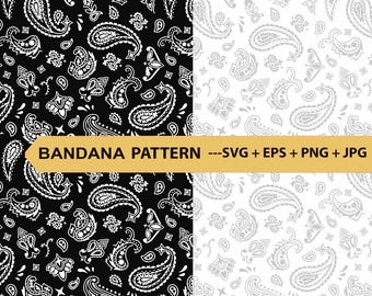DIGITAL SVG - Bandana Paisley Pattern for Mylar/plastic Cookie