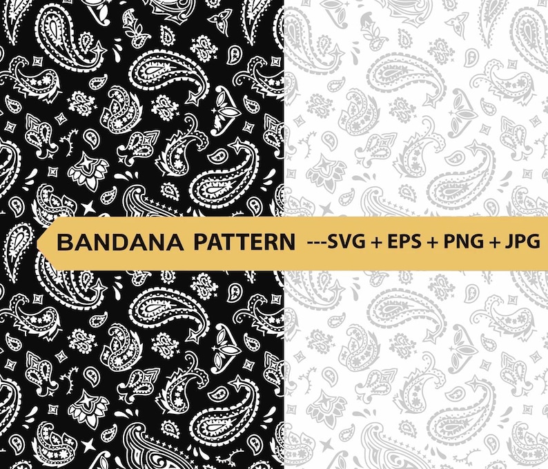 Seamless Bandana Paisley Pattern SVG PNG (digital Download) - Etsy