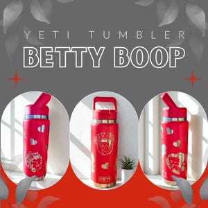 Custom Betty Boop YETI Tumbler: Laser Engraved, Personalized image 8
