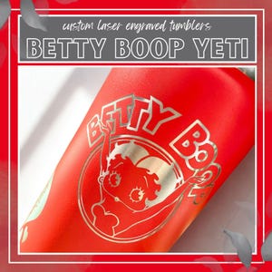 Custom Betty Boop YETI Tumbler: Laser Engraved, Personalized image 1