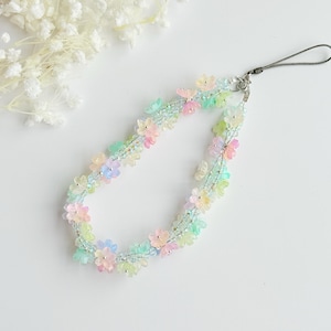 Lilac Blossom Flower Phone Charm, 3D Flower Phone Charm, Flower Phone Charm Strap, Phone Wrist Strap, Birthday Gift, Mother&#39;s Day Gifts