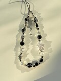 Star Beaded Phone Charm, Black Crystal Phone Chain, Starry Skies Phone Strap, Planet Phone Strap, Phone Wrist Strap, Gift For Friends