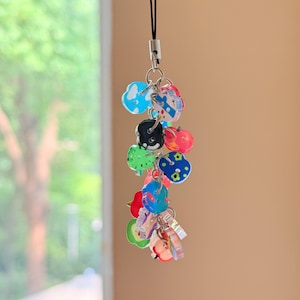 3D Apple Phone Charm, Y2K Phone Strap, Keychain, Kawaii Phone Wrist Strap, Cute phone charm, Summer Day Gifts, Bags Charm, Birthday Gift
