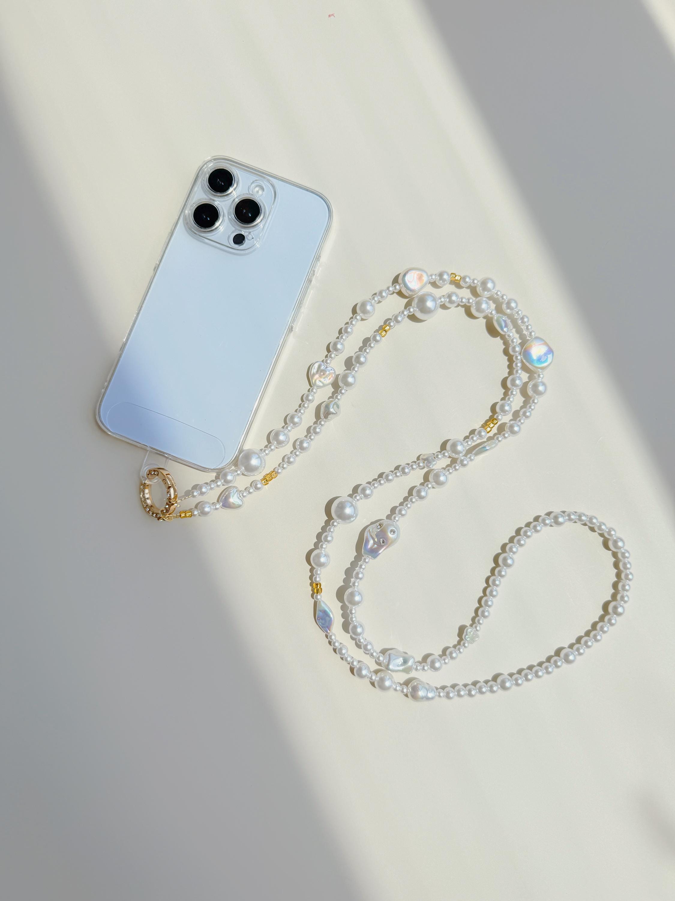Phone Strap Cross Body Pearl - Etsy