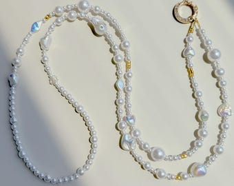 Baroque Pearl Crossbody Phone Strap: Anti-Theft Phone Lanyard, 110/120/130cm