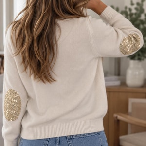 Toppe per gomiti con paillettes scintillanti facili da applicare con il ferro da stiro