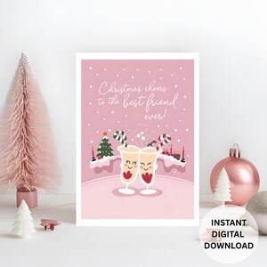 Christmas Card Printable, Friend Love Card, Funny Holiday Greeting Card, Cute Pun Card, Friendship Christmas Card For Her Xmas Card For Him