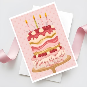 Druckbare Geburtstagskarte, süße Geburtstagskarte, Geburtstagskarte für Mama, alles Gute zum Geburtstag Mama Karte, Mama Geburtstagskarten, Geburtstagskarte für sie, Geschenk