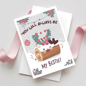 Carte meilleur ami, carte meilleur ami drôle, jolie carte d'amitié jeu de mots, carte de Noël pour elle, carte de Noël pour lui à imprimer, jolie idée cadeau meilleure amie