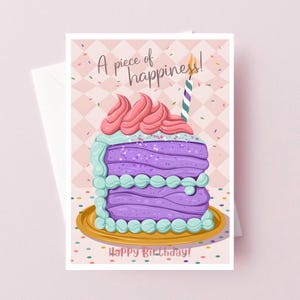 Cartão de bolo de feliz aniversário, cartão de aniversário para marido, cartão de aniversário para esposa, cartão de aniversário para namorada, cartão de aniversário engraçado, cartão fofo para imprimir