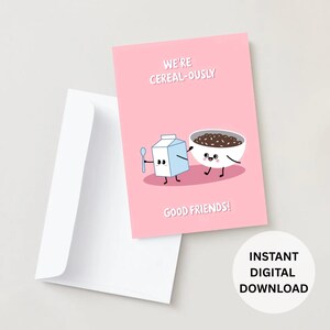 Tarjeta divertida para tu mejor amiga, tarjeta de cumpleaños, tarjeta de felicitación, descarga instantánea.