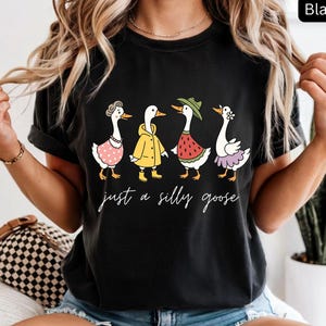 Camiseta engraçada do ganso bobo, camiseta com estética retrô, camiseta da moda do ganso, camiseta para amantes do ganso, presentes sarcásticos do ganso, presente fofo do ganso, camiseta Cottage