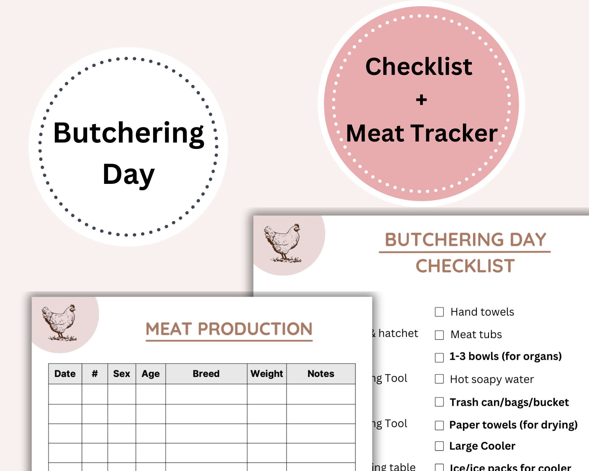 Chicken Flock Management Records, Homestead Planner (printable PDF) - Etsy