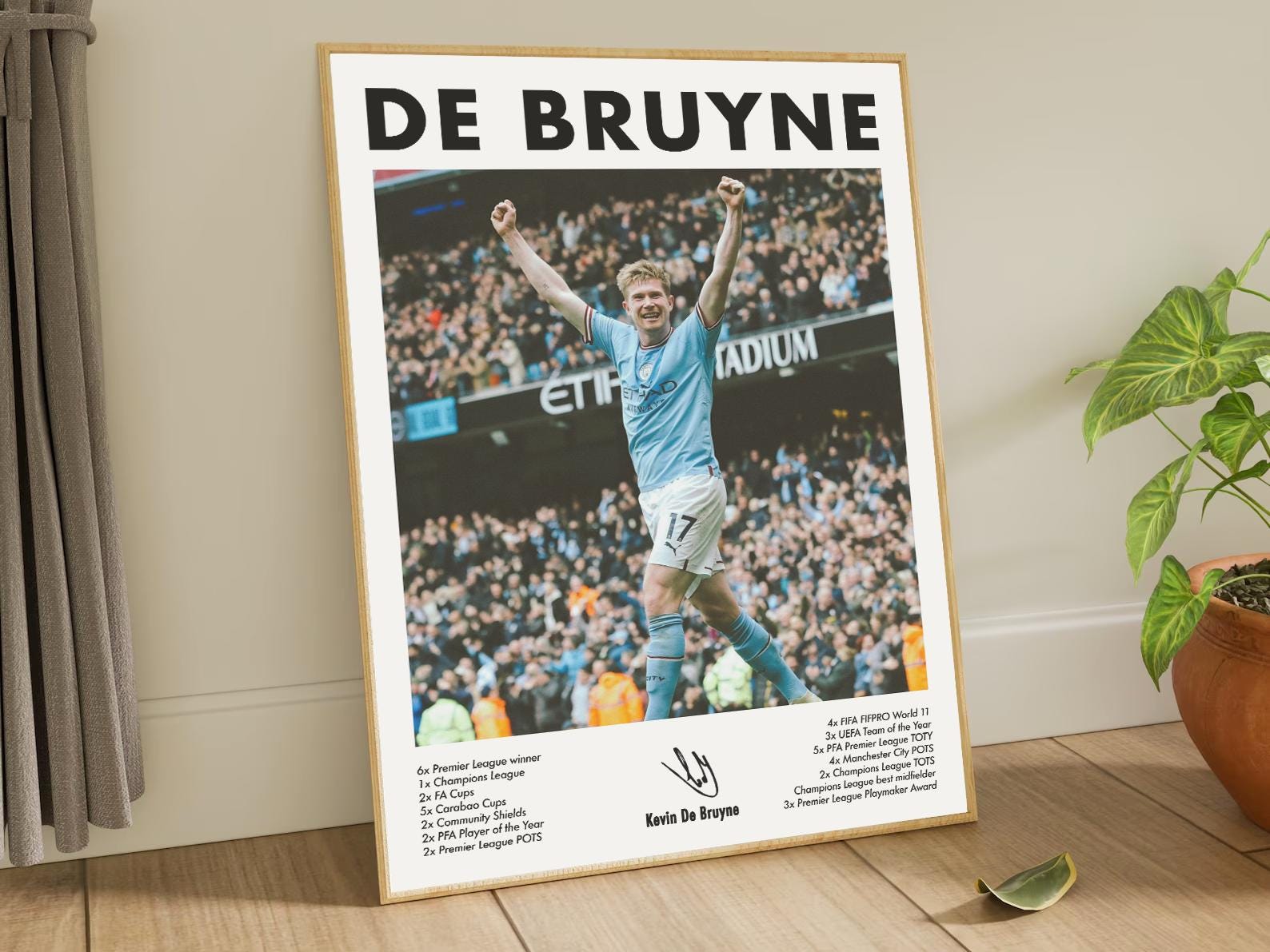Kevin De Bruyne Iconic Manchester City Legend Art Poster kevin-de-bruyne-iconic-manchester-city-legend-art-poster