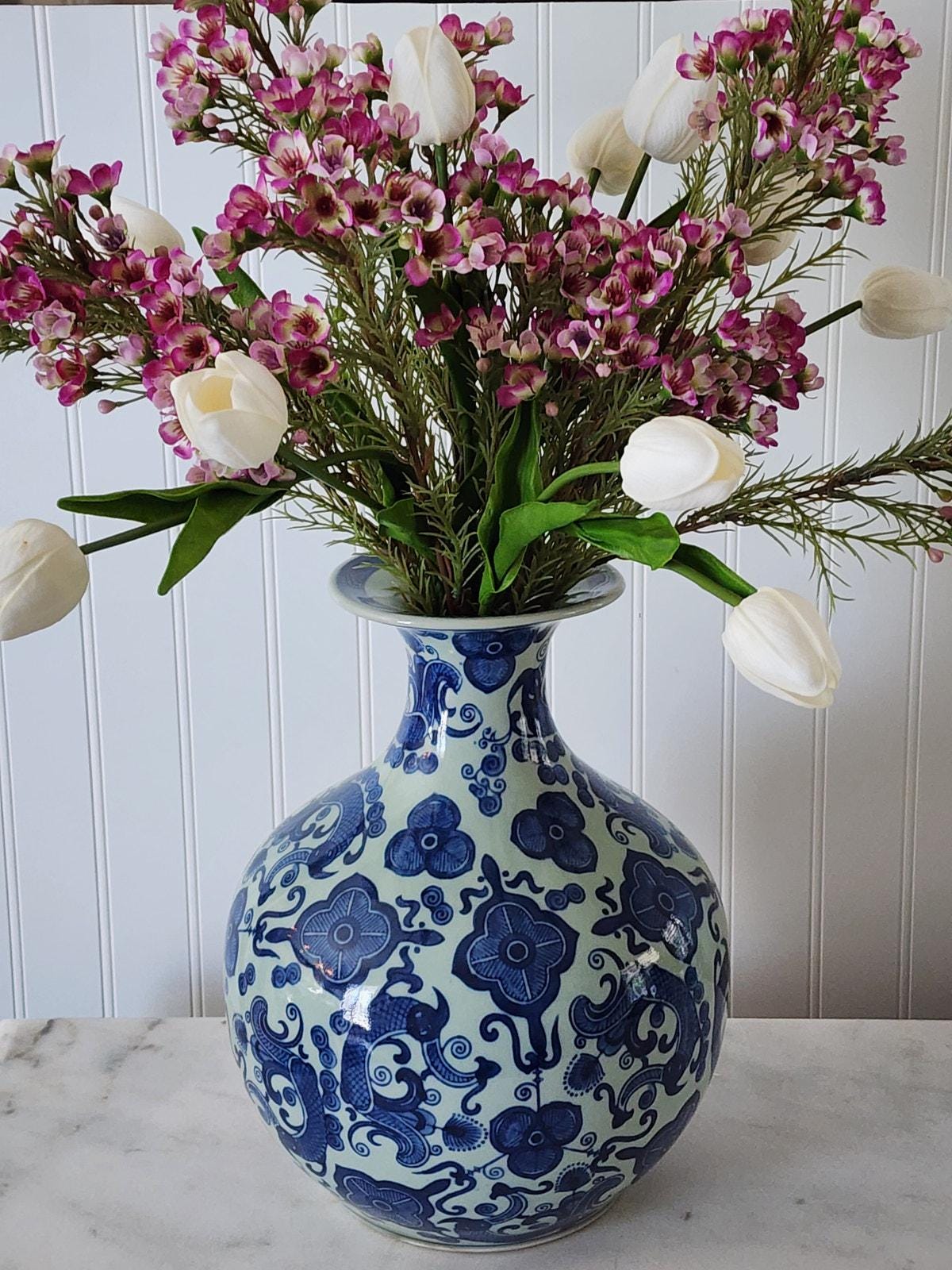 Celadon Dragon Vase - Etsy